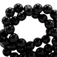 Opaque glass beads 8mm Black